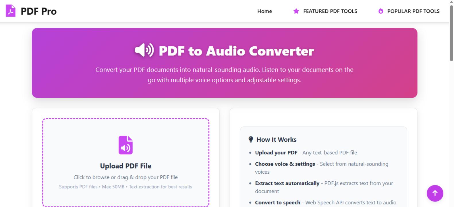 PDF to Audio