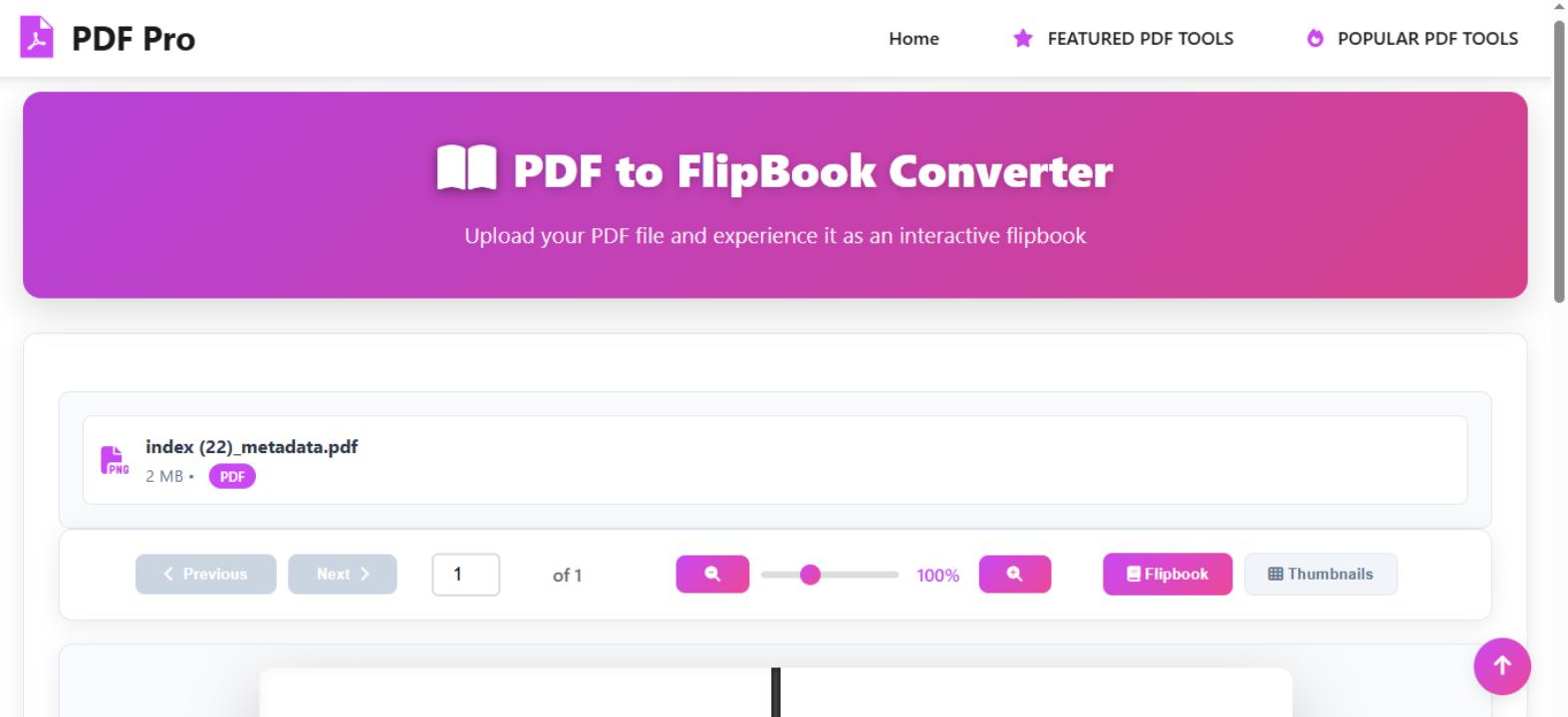PDF to Flipbook